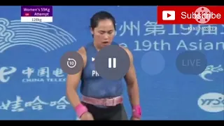 Hidilyn Diaz finishing fourth place in women weightlifting final in Asian Games 2023