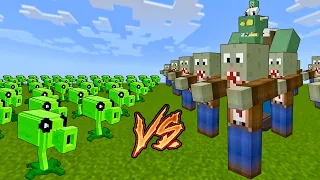1000 РАСТЕНИЙ VS 1000 ЗОМБИ в МАЙНКРАФТ Plants vs Zombies Minecraft addon
