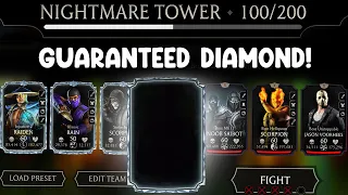 Free Diamond! Nightmare Fatal Tower Boss Match 100 + Reward. MK Mobile.