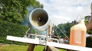 RC Turbofan TF200-1 prototype:  One of the first functional tests