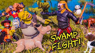 Swamp Fight! Shrek vs Fiend - Action Figure Match! Multiversal Championship!