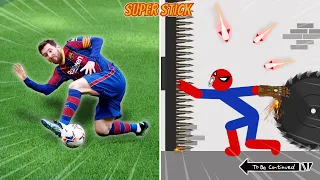 8 Min Real Football vs Stickman | Stickman Dismounting funny moments | Best Falls #33