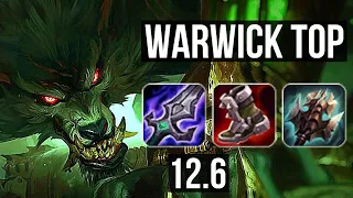 WARWICK vs YASUO (TOP) | Rank 7 Warwick, 1200+ games, 6 solo kills, 12/2/7 | BR Master | 12.6