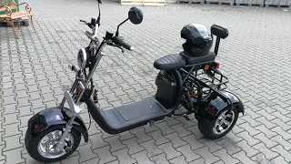 Citycoco tricycle 3 wheel electric scooter unboxing Europe stock Dutch warehouse