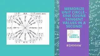 How To Memorize Unit Circle - Sine Cosine Tangent Values