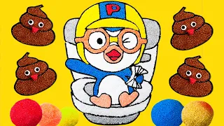 뽀로로 응가 화장실 | 폼클레이 색칠놀이 | 라인클레이 뽀로로 장난감 만들기 | Coloring Pororo with Foam Clay for Kids, Children