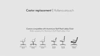 Vitra Eames Aluminium Chair castor replacement | Vitra Eames Aluminium Chair Rollenwechsel