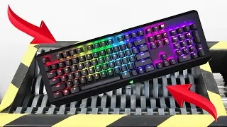 Experiment Shredding Razer Keyboard And Toys | The Crusher