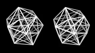 24-cell-3d-monochrome. Rotation in four-dimensional space. 4D. Fourth dimension. Hyperspace.