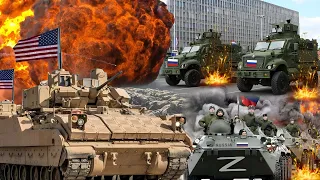 SEPTEMBER 30, The Biggest Tragedy! Russian President's Car Convoy Destroyed by American Tanks