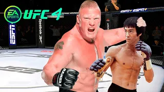 UFC4 Bruce Lee vs Brock Lesnar wwe EA Sports UFC 4 PS5