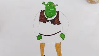 drawing and coloring  Shrek