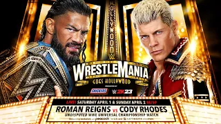"Roman REIGNS vs Cody RHODES at WRESTLEMANIA