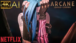 [4K AI] | Arcane | Jinx Having A Breakdown Scene | UPSCALED