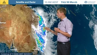 ⚠Weather Update: Dangerous weather conditions across Qld and NSW, 30 March 2017