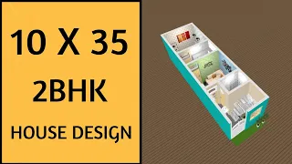 10 X 35 House Plan ll 350 Sqft Ghar Ka Naksha ll 10 X 35 House Design ll 40 Gaj