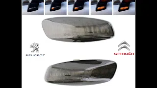 Tuto montage CLIGNOTANTS RÉPÉTITEURS FUMÉS LED DYNAMIQUE DÉFILANT PEUGEOT 207 308 3008 5008 RCZ