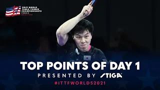 Top Points of Day 1 Presented by STIGA | 2021 World Champs Finals