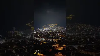 Ночная Аланья и азан Alanya at night and azan