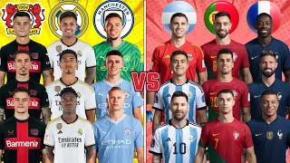 Leverkusen & Madrid & Man City 🆚 Argentina & Portugal & France (Messi, Wirtz, Ronaldo, Mbappe, Vini)