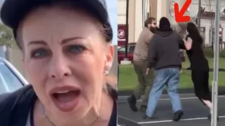 Woman SLAPS guy, Guy WRECKS her