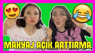 AÇIK ARTTIRMA MAKYAJ MALZEMELERİ CHALLENGE! EN GÜZEL MAKYAJI KİM YAPACAK! Bidünya Oyuncak