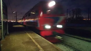 Тепловоз ТЭП70БС-023 с поездом №51 Санкт-Петербург - Брест