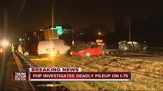 One dead in semi involved five-vehicle traffic crash on I-75 near Bruce B. Downs Blvd.