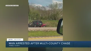 Man arrested after multi-county chase