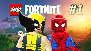 O INÍCIO DA AVENTURA DE WOLVERINE & HOMEM-ARANHA NO LEGONITE - LEGO Fortnite #1