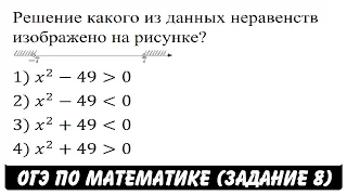 Решение какого из данных неравенств изображено на рисунке? | ОГЭ 2017 | ЗАДАНИЕ 8 | ШКОЛА ПИФАГОРА