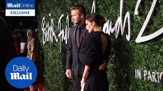 David and Victoria Beckham guests of honour at BFAs - Daily Mail