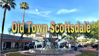 [4K] Old Town Scottsdale | Downtown Scottsdale & A Driverless Car | Arizona | Narrated Tour