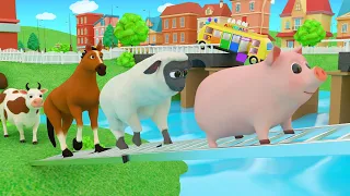 Baby Animal Rescue | Learn Animal Names | Farm Animal Sounds | Children Nursery Rhymes