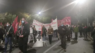 Θεσσαλονίκη: Πορεία εξωκοινοβουλευτικής Αριστεράς και φοιτητών για την εξέγερση του Πολυτεχνείου