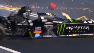 Brittany Force has huge crash in Pomona