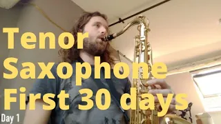 Learning Tenor Saxophone [First 30 Days Progression in 6 minutes] [Thomann Sax]