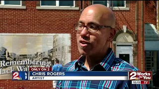 Greenwood District raises new sign: "Remembering Black Wall Street"