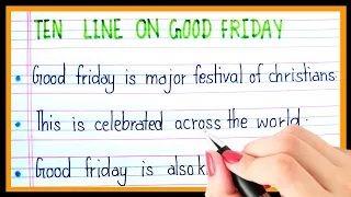 10 lines essay on Good Friday | Easy lines on Good Friday