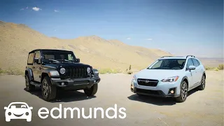 Can It Off-Road? The Champion Wrangler vs. the Crosstrek Challenger | Edmunds