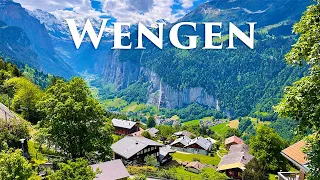 Lauterbrunnen - Wengen, Switzerland 4K - Amazing Beautiful Villages in Switzerland, Travel Vlog