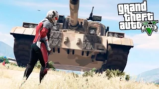 GTA 5 Моды: Человек-Муравей! - Человек-Муравей против Танка!