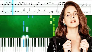 Lana Del Rey - Happiness Is A Butterfly (Piano Tutorial With Sheets | Piano Instrumental)