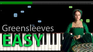 Greensleeves  - English Folk Song | Free midi file | EASY Piano tutorial