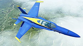 Истребитель FA-18 Hornet в Microsoft Flight Simulator