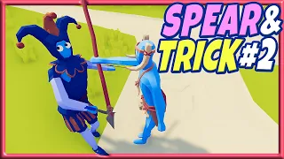 Trick & Spear #2! Jester🃏 & Spear Thrower vs Every Unit 2v1 - TABS Unit Creator Update