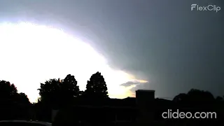 Slow-motion view of supercell southwest of Clarksville - June 25, 2023