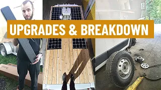 VAN BREAKDOWN - Roof deck / Upgrades / Back on the road  - Travel Vlog #13