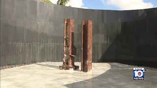 Steel beams from Twin Towers unveiled in Miramar as 9/11 memorial