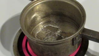 Melting tin on my stove top